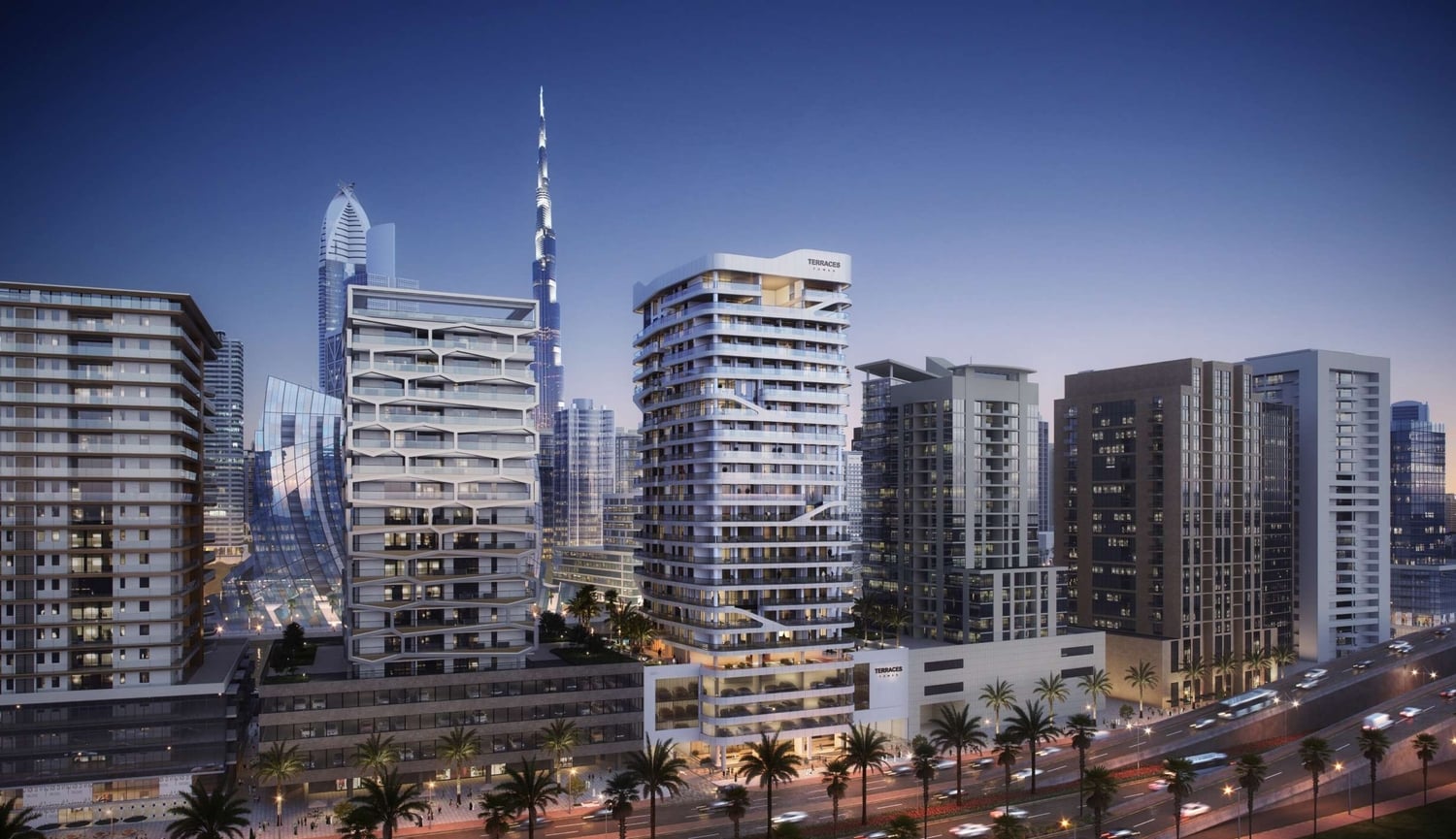 Terraces Marasi Drive by KeyMavens, Business Bay. Render supplied by developer.