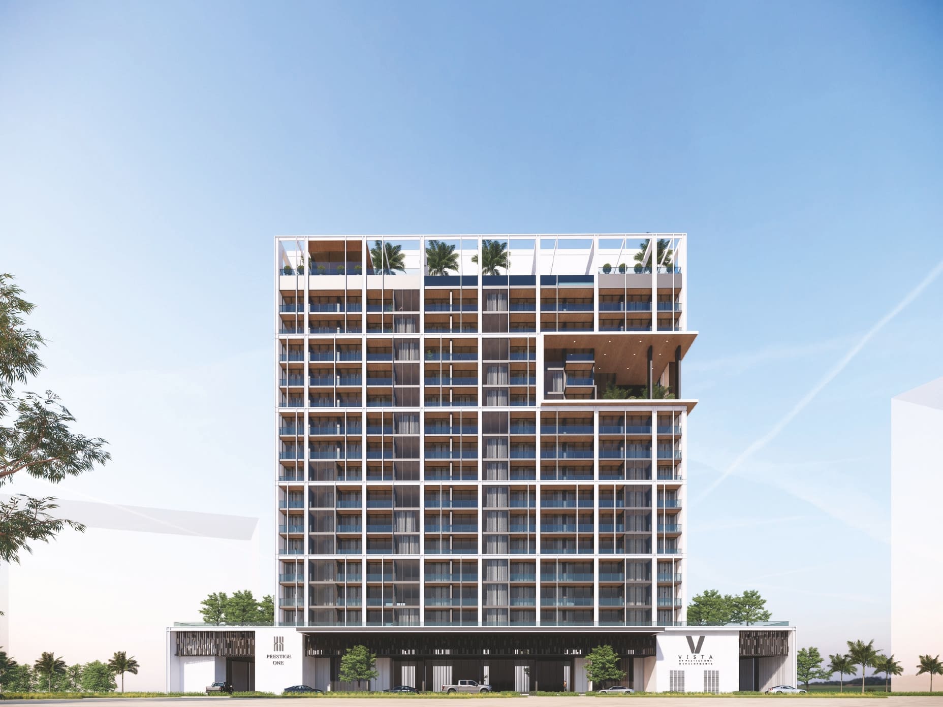 Vista by Prestige One by Prestige One, Dubai Sports City. Render supplied by developer.