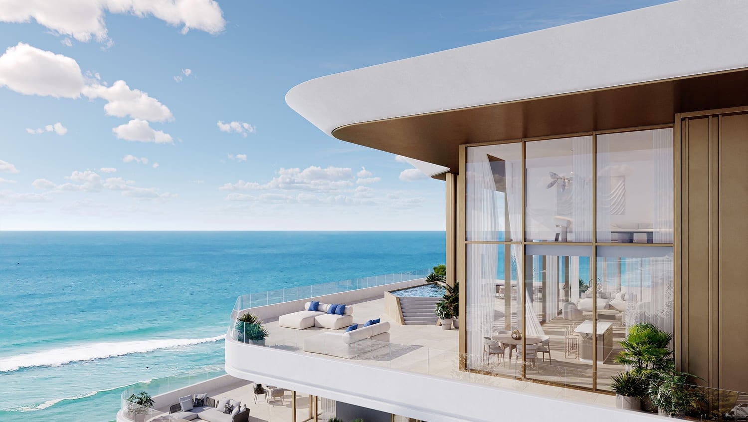 Rosso Bay Residences by Aldar, image 2 of 9. Render supplied by developer.