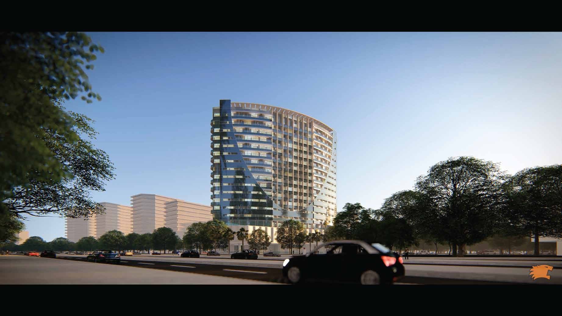 V Tower by Tiger, Dubailand Residence Complex. Render supplied by developer.
