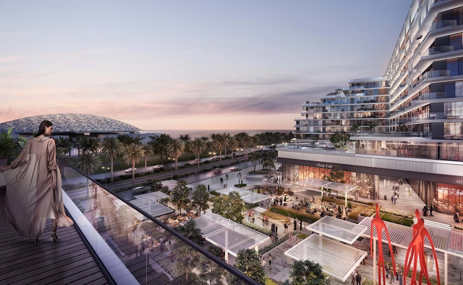 Louvre Abu Dhabi Residences by Aldar, image 1 of 14. Render supplied by developer.