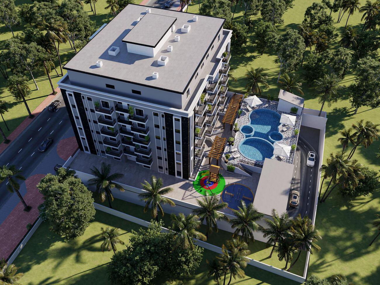 Moonsa Residence by Dugasta, Dubai International City. Render supplied by developer.