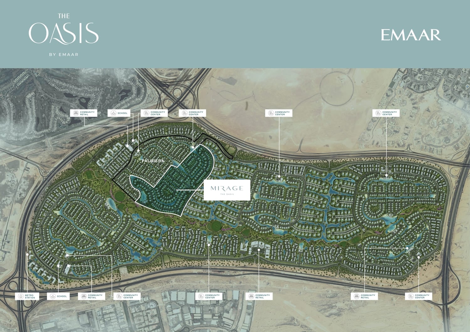 Mirage The Oasis by Emaar, image 5 of 5. Render supplied by developer.