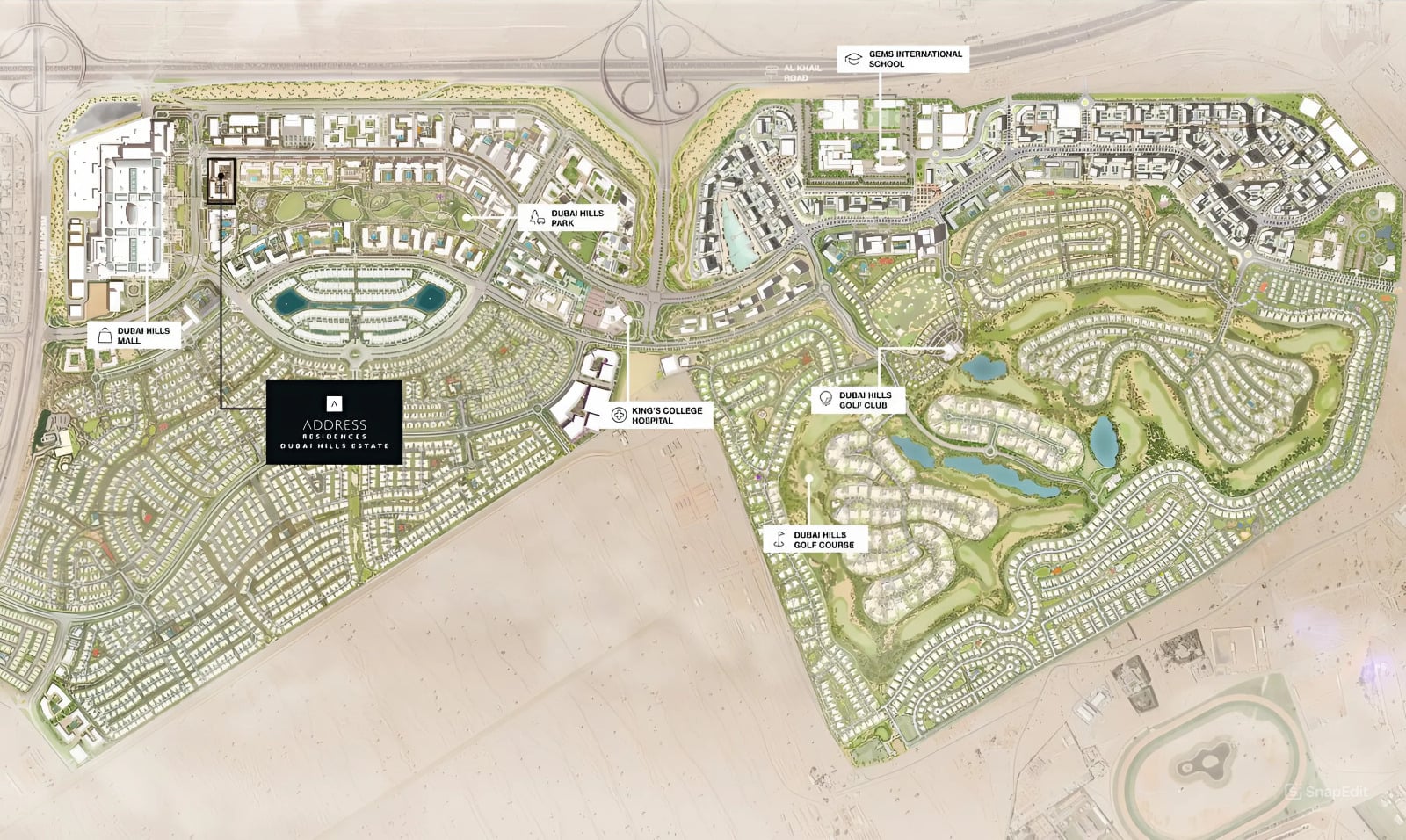 Address Residences Dubai Hills Estate by Emaar, image 6 of 7. Render supplied by developer.