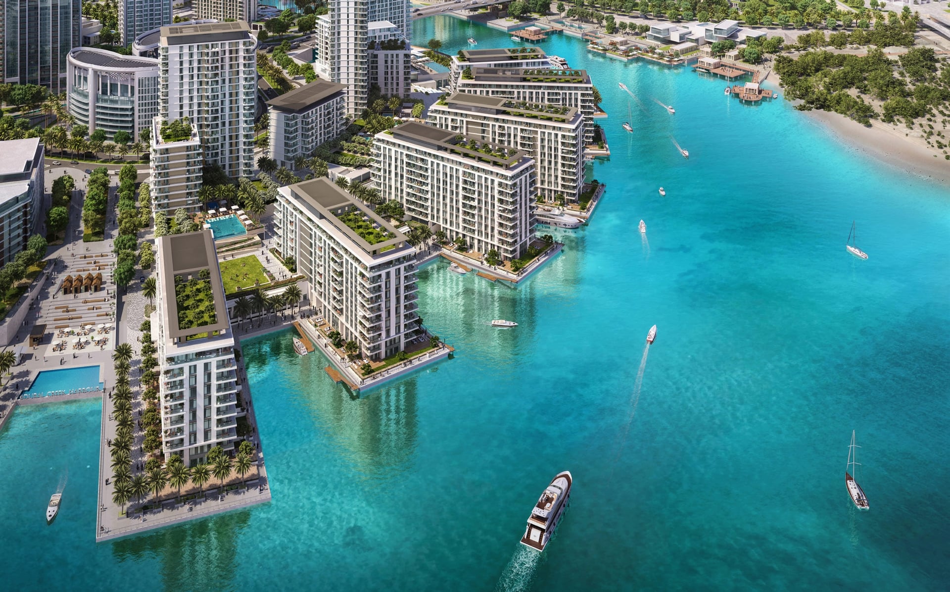 The Cove II by Emaar, Dubai Creek Harbour. Render supplied by developer.