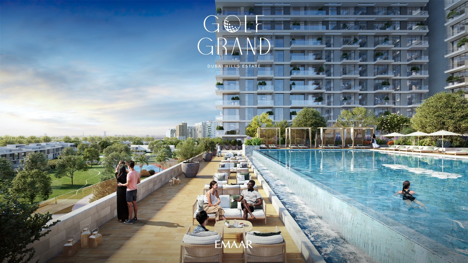 Golf Grand by Emaar, image 2 of 10. Render supplied by developer.