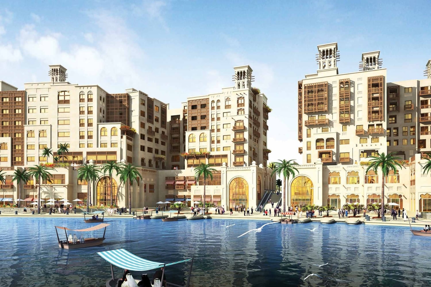 Manazel Al Khor by Dubai Properties, Al Jaddaf Waterfront. Render supplied by developer.
