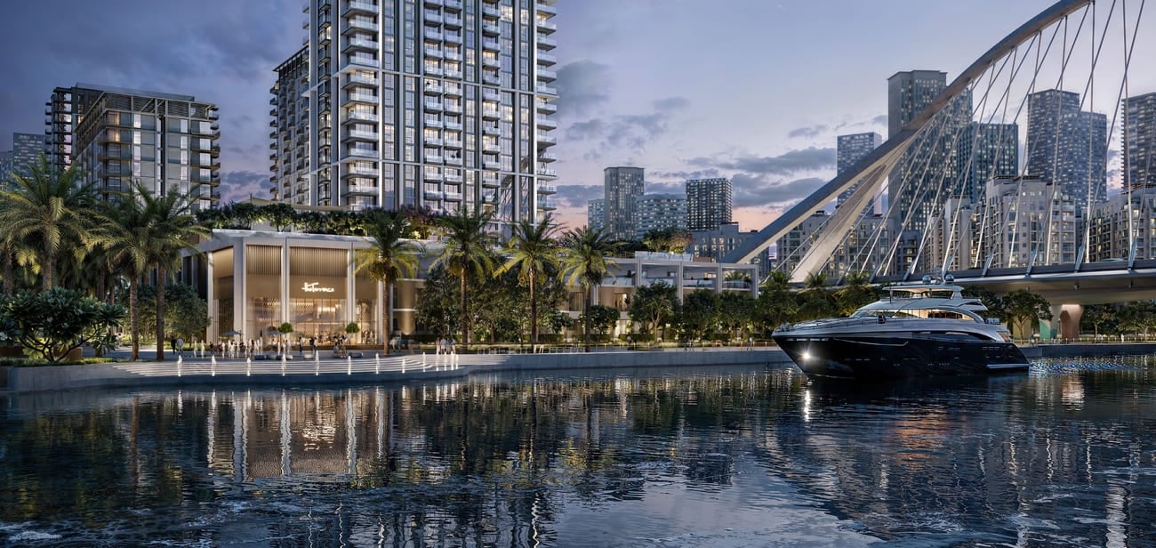 Palace Residences Creek Blue by Emaar, image 2 of 5. Render supplied by developer.