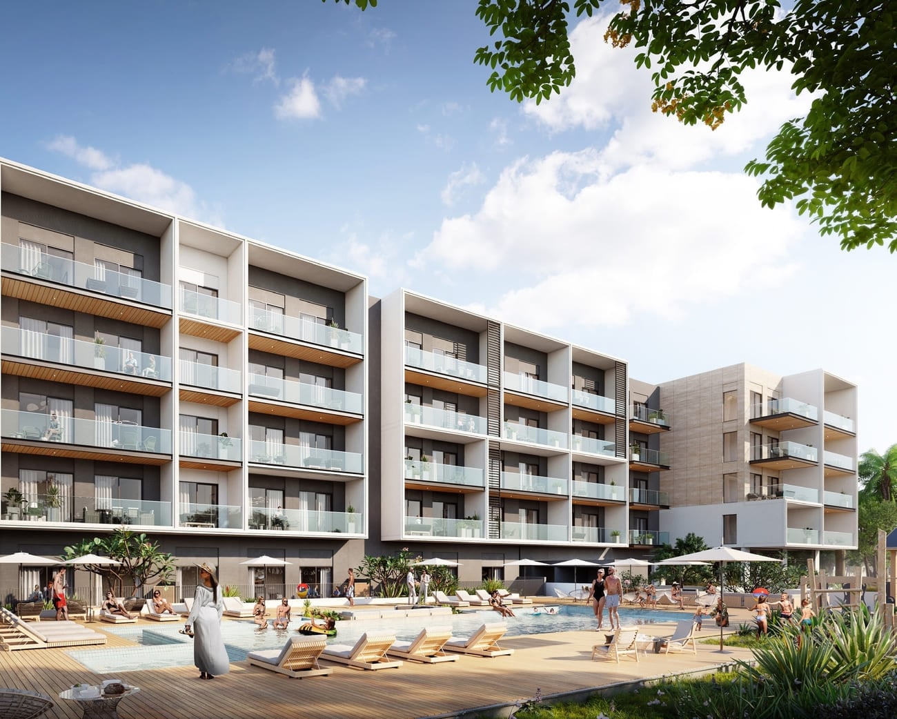 Divine Residencia by Takmeel Real Estate Development, Dubai Studio City. Render supplied by developer.