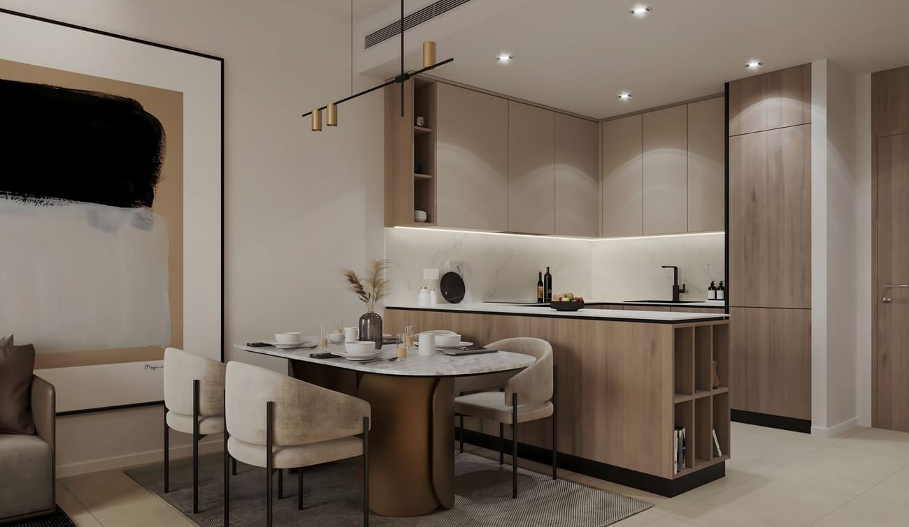 Divine Residencia by Takmeel Real Estate Development, image 5 of 11. Render supplied by developer.