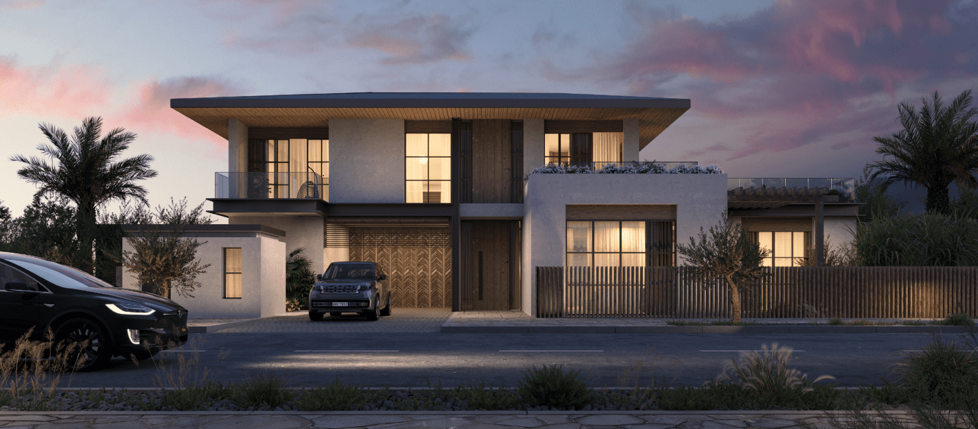 Al Naseem Villas by Modon Properties by Modon, image 2 of 16. Render supplied by developer.