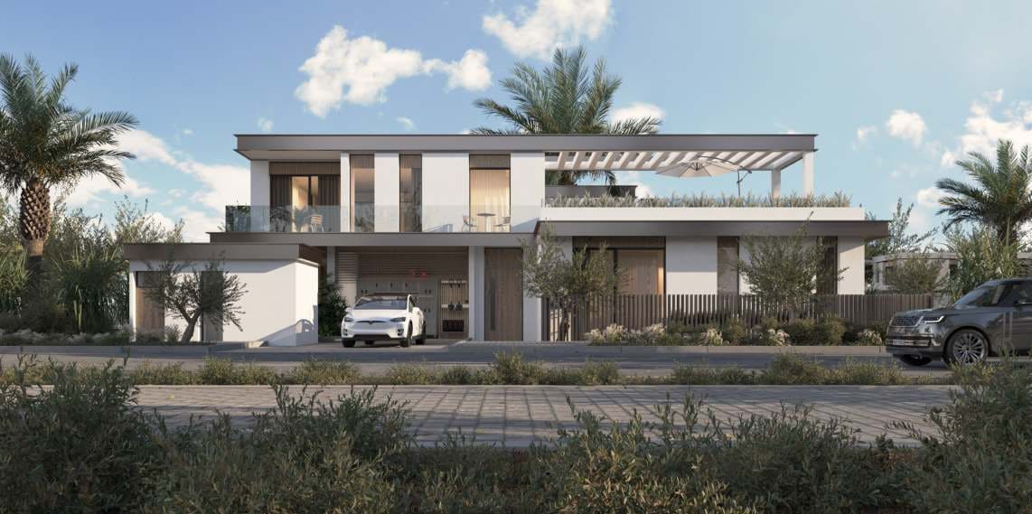 Al Naseem Villas by Modon Properties by Modon, image 4 of 16. Render supplied by developer.