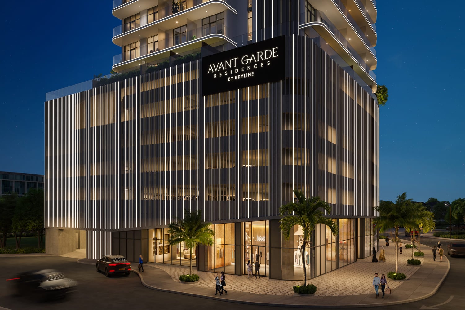 Avant Garde Residences by Skyline, JVC (Jumeirah Village Circle). Render supplied by developer.