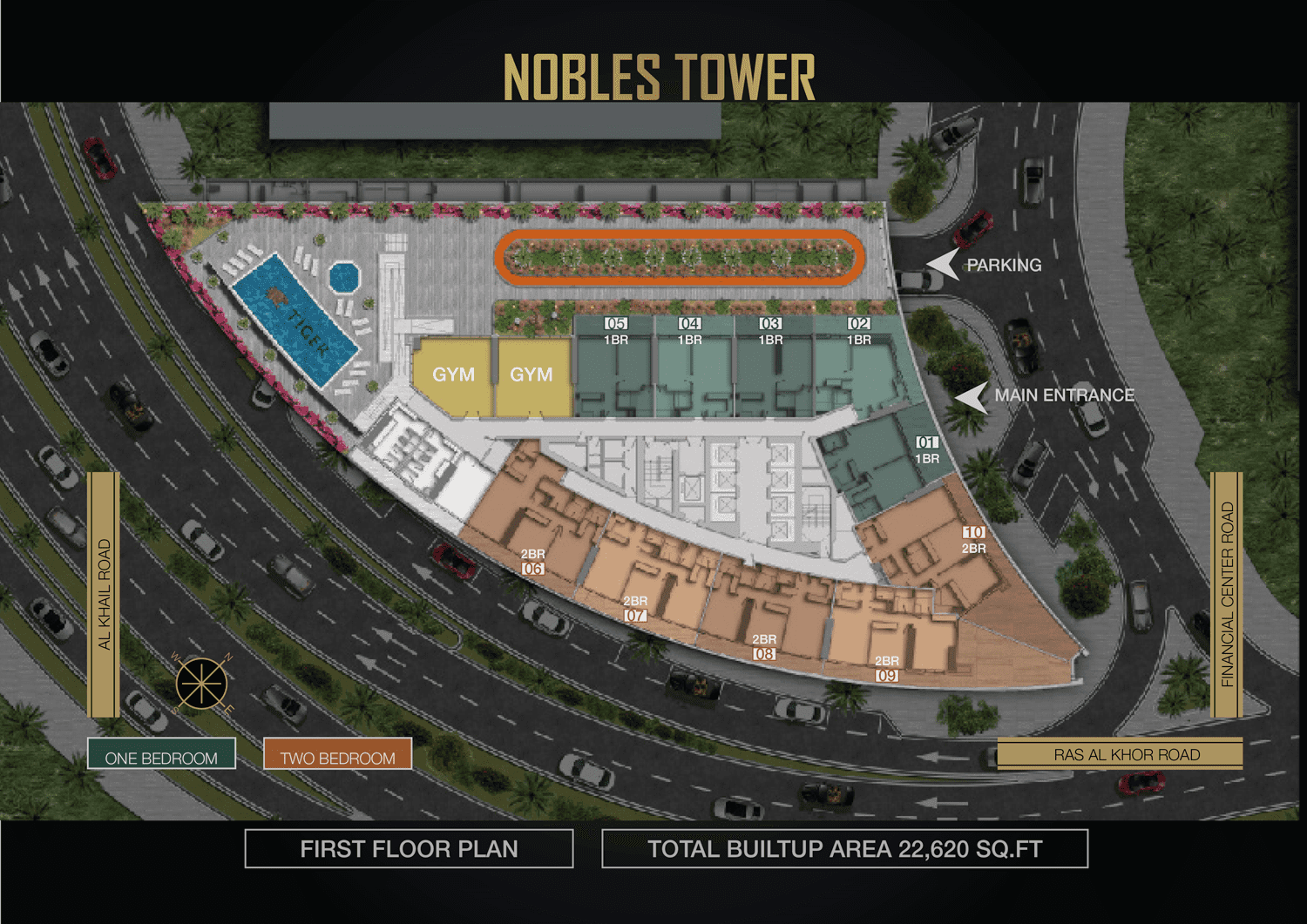 Nobles Tower by Tiger, Business Bay. Render supplied by developer.