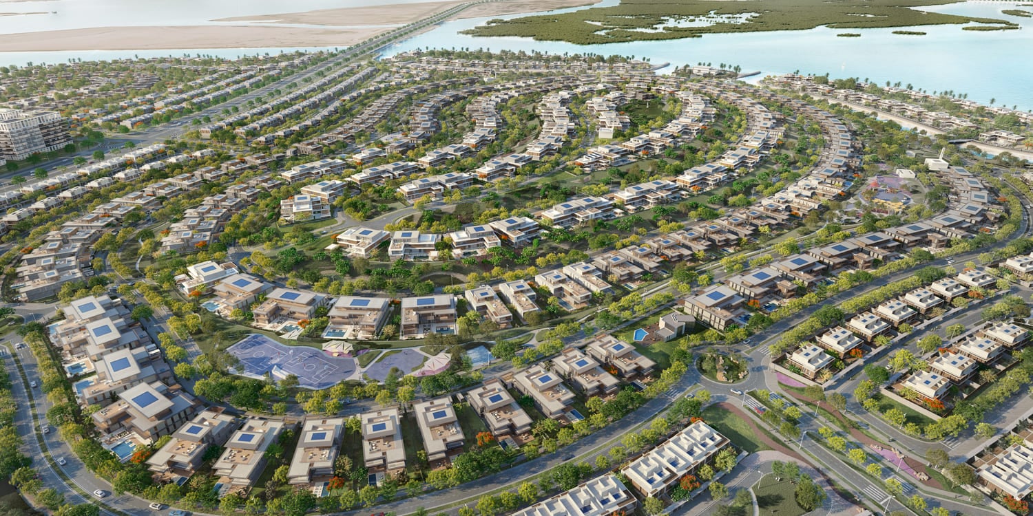 Reem Hills Villas Phase 2 by Q Properties, Al Reem Island. Render supplied by developer.