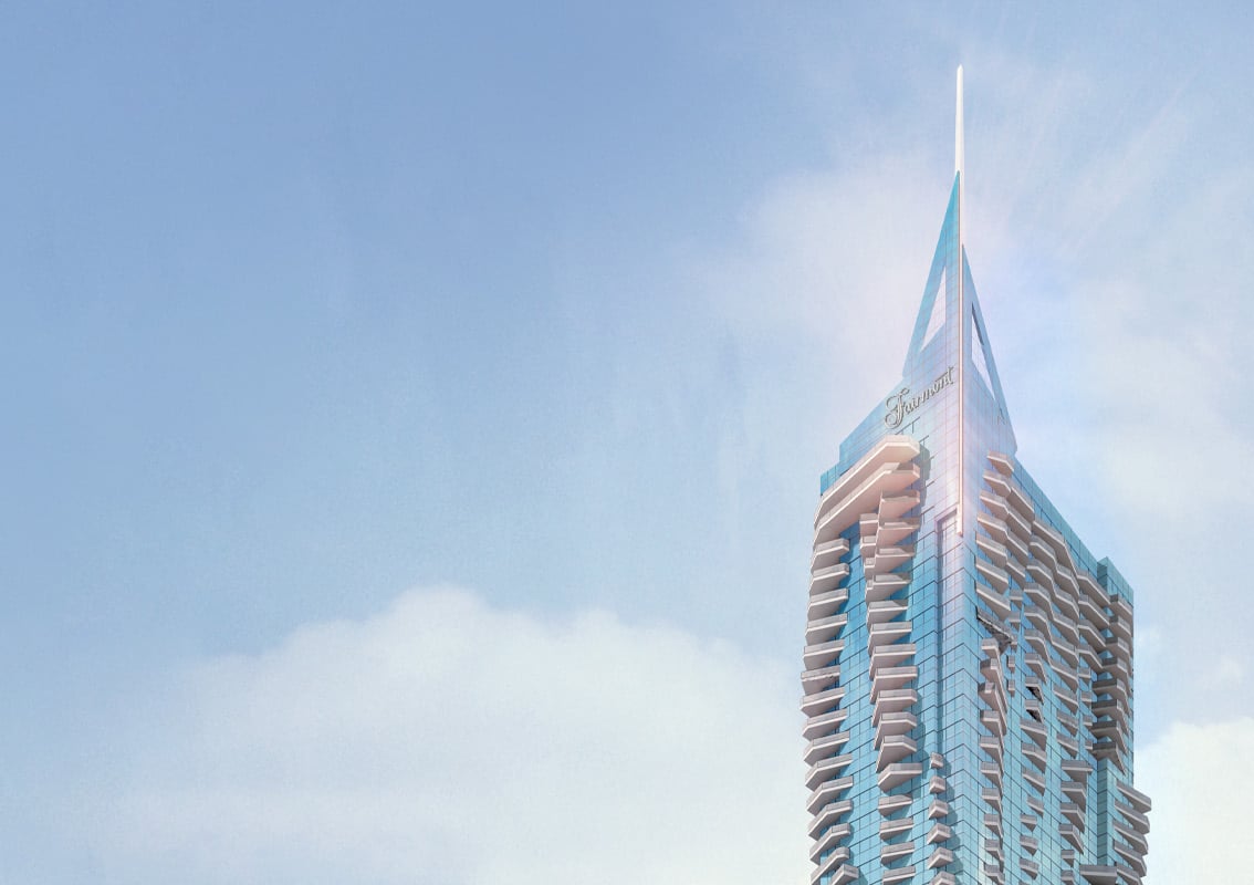 Fairmont Residences Dubai Skyline by RSG Group, Al Sufouh. Render supplied by developer.