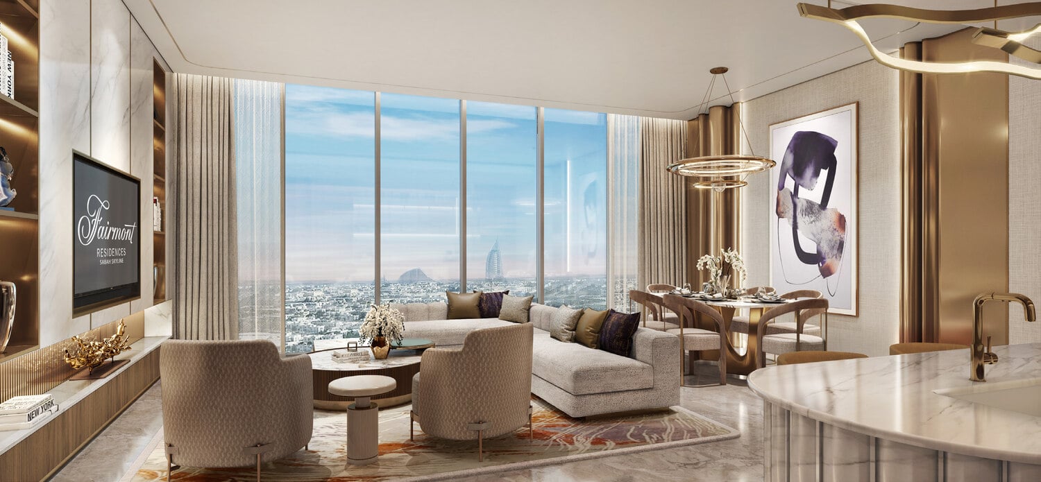 Fairmont Residences Dubai Skyline by RSG Group, image 4 of 6. Render supplied by developer.
