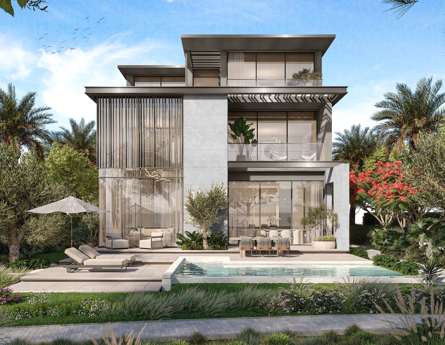 Nad Al Sheba Gardens Phase 7 by Meraas, image 3 of 20. Render supplied by developer.