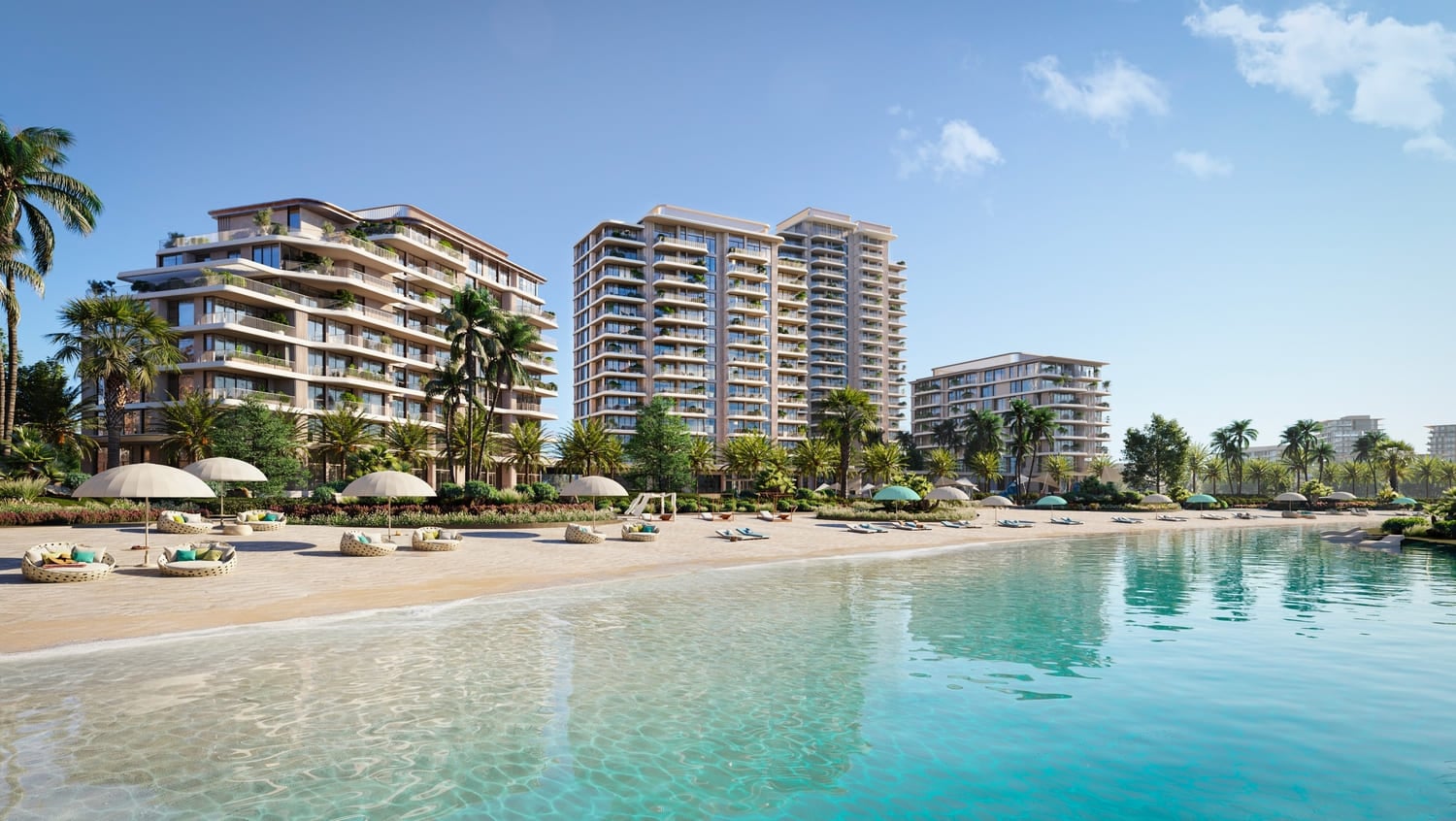 Bay Grove Residences Phase 1, 2 and 3 by Nakheel, image 1 of 22. Render supplied by developer.