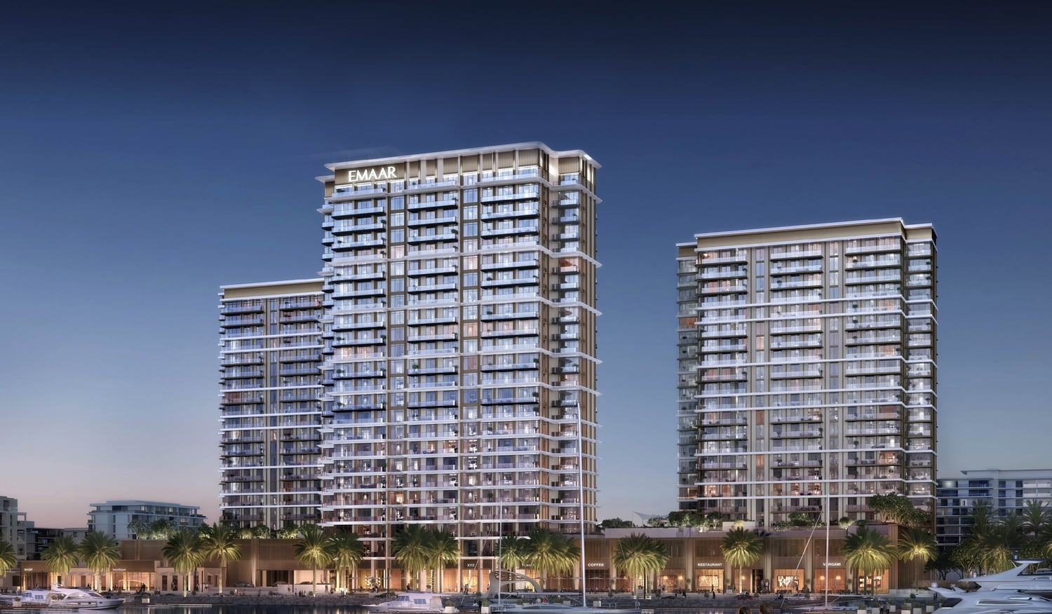 Marina Views by Emaar, image 1 of 9. Render supplied by developer.