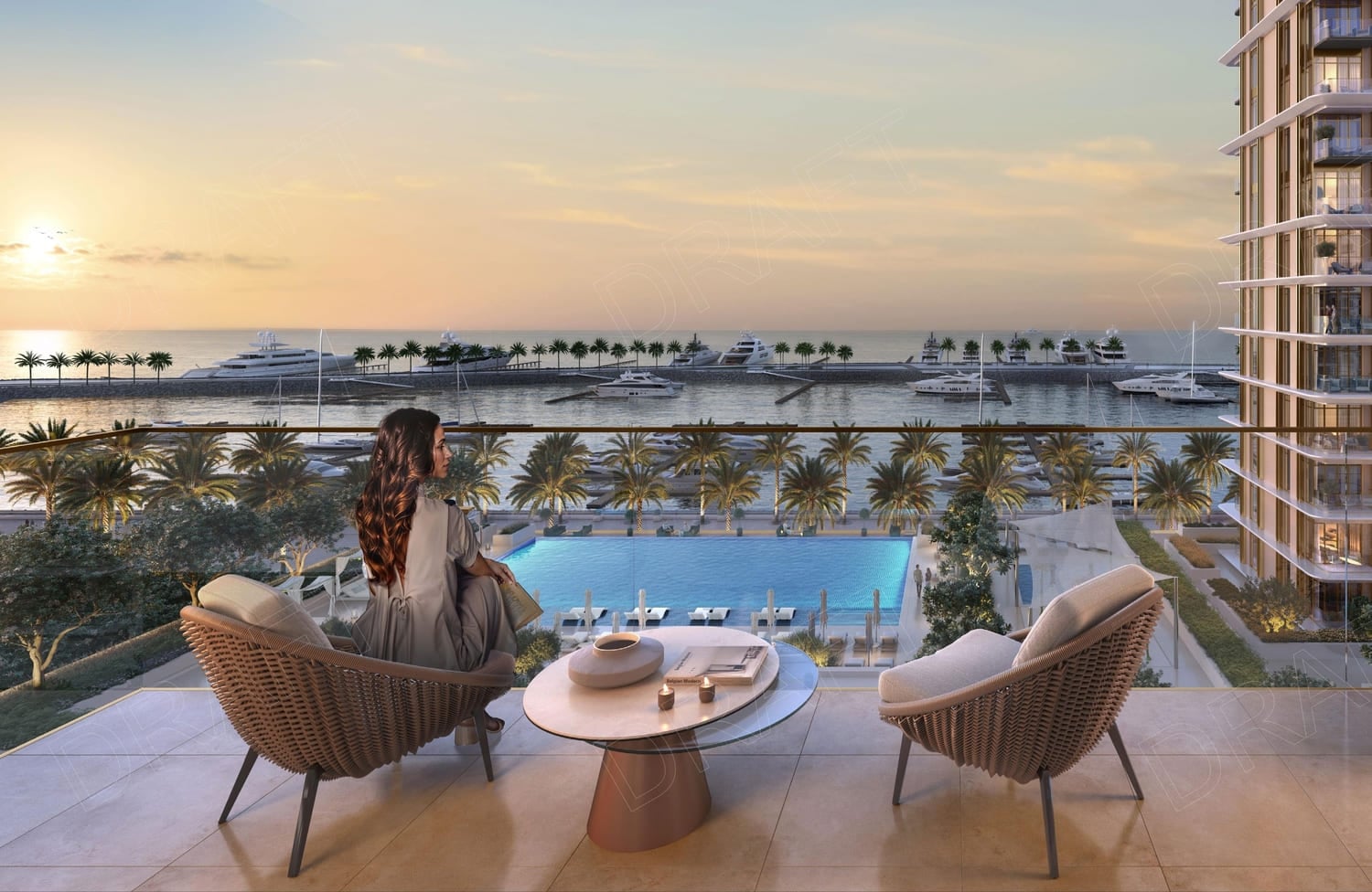 Marina Views by Emaar, image 2 of 9. Render supplied by developer.