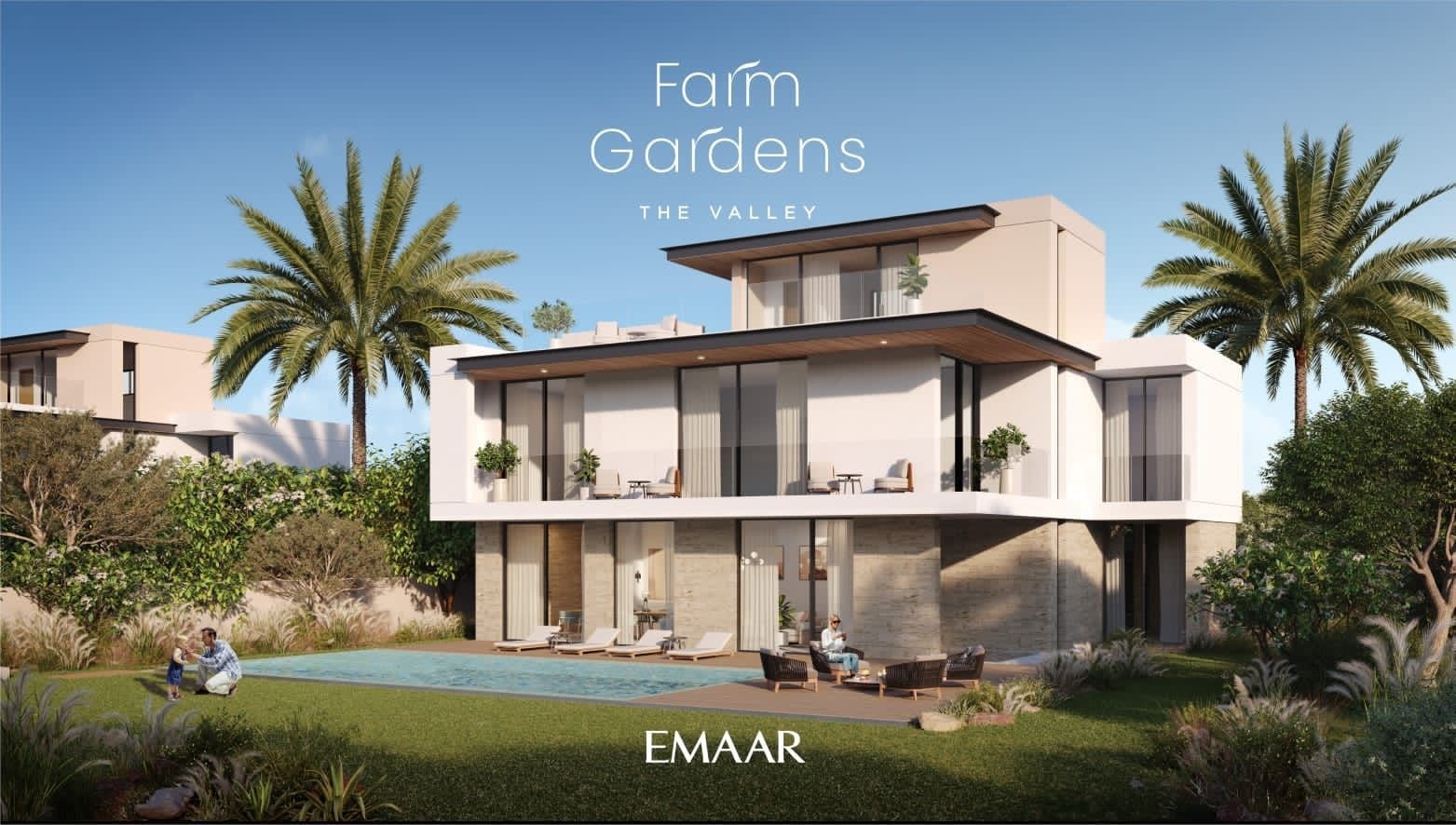 Farm Gardens Villas by Emaar, image 2 of 8. Render supplied by developer.