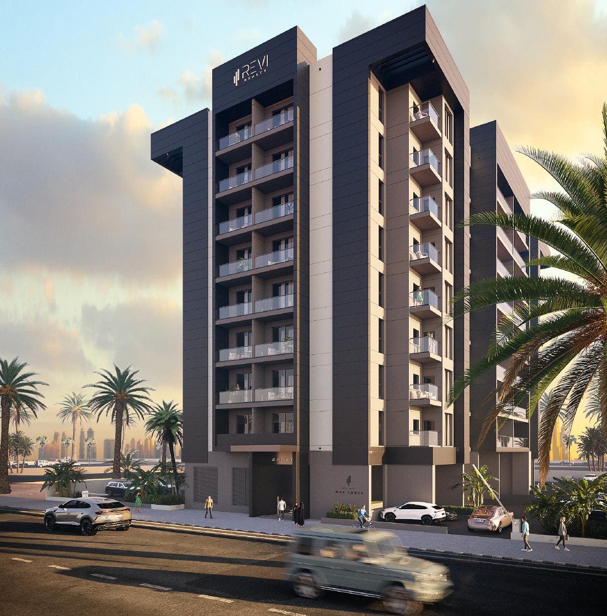 Mas Tower by Revi Realty, Dubai Silicon Oasis. Render supplied by developer.
