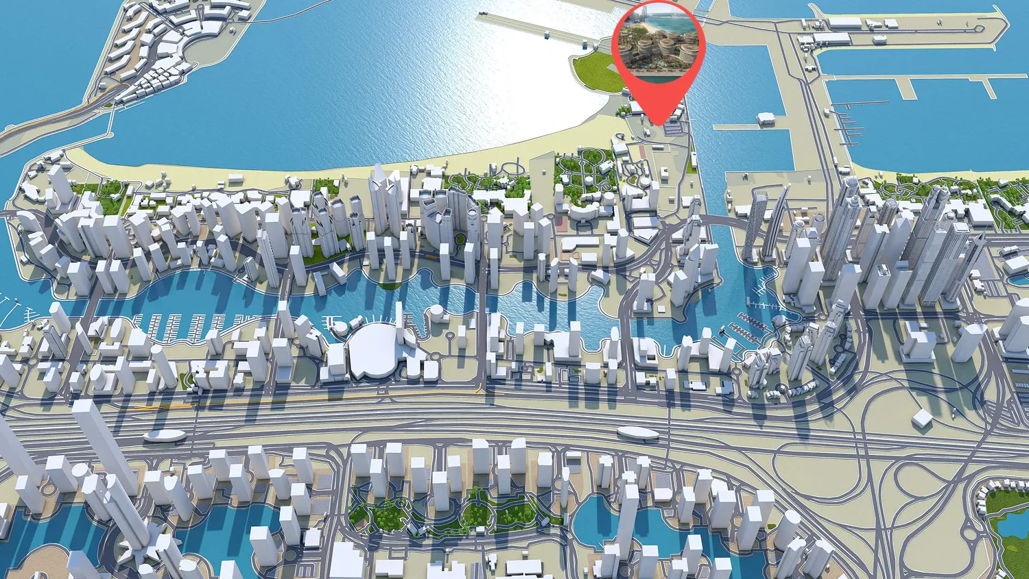 The Residences at The Dubai Beach EDITION by H&H Development, image 21 of 24. Render supplied by developer.