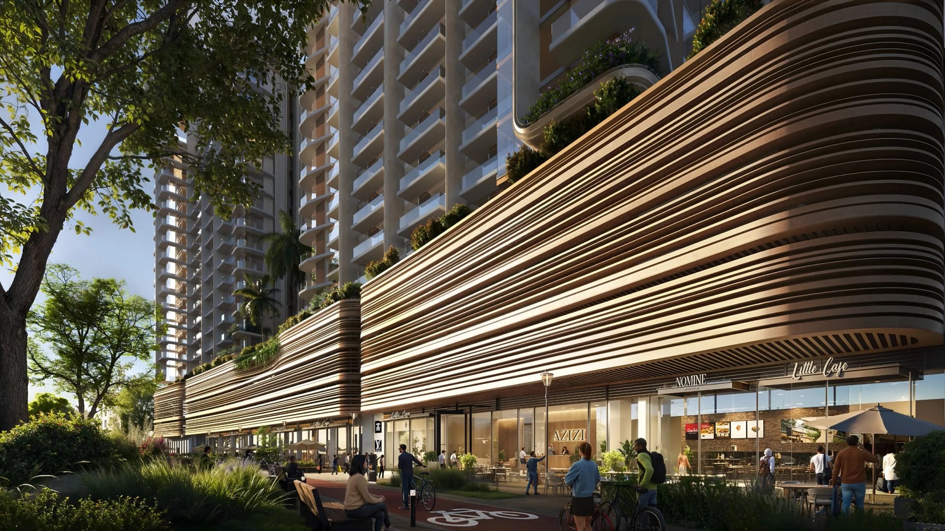 Jaddaf Beach Oasis by Azizi, image 1 of 7. Render supplied by developer.