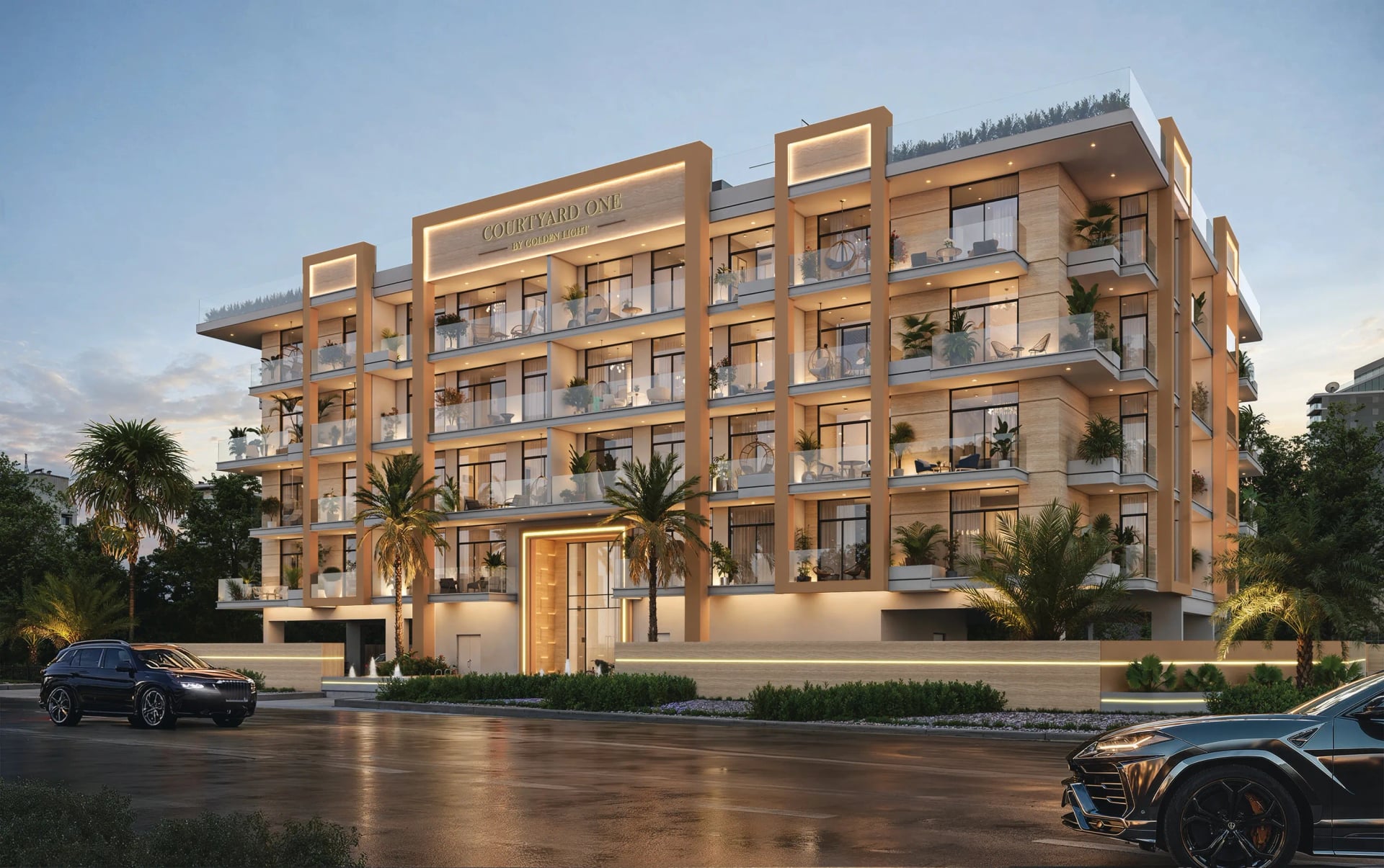 Courtyard One by Golden Light Real Estate Development in Dubai South, render supplied by developer