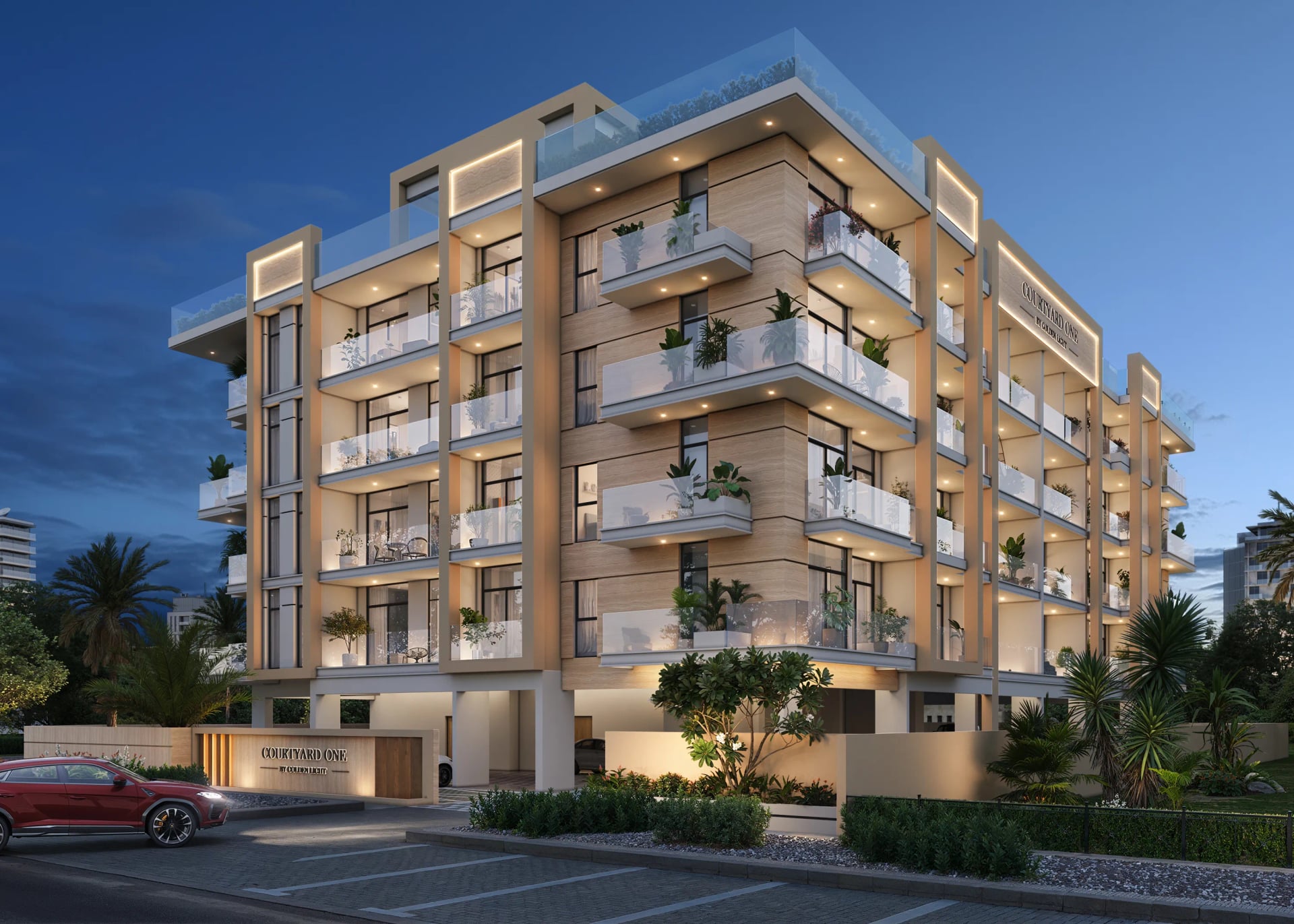 Courtyard One by Golden Light Real Estate Development, image 4 of 15. Render supplied by developer.