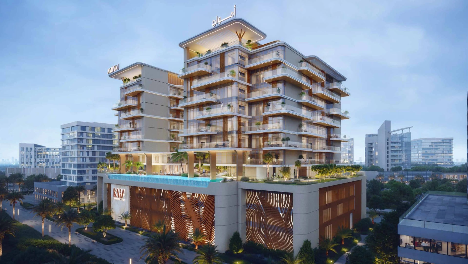Kaia Residences by AMWAJ Development, image 2 of 24. Render supplied by developer.