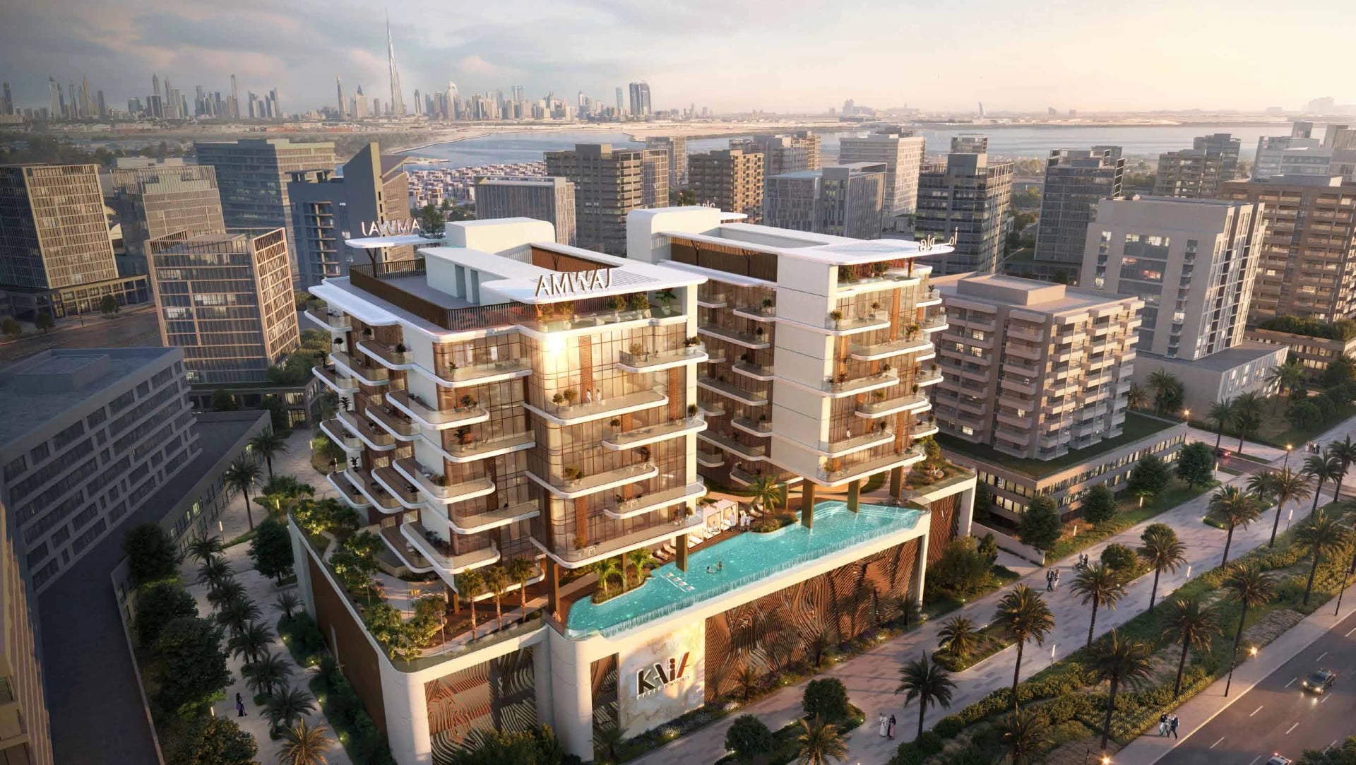 Kaia Residences by AMWAJ Development, image 3 of 24. Render supplied by developer.