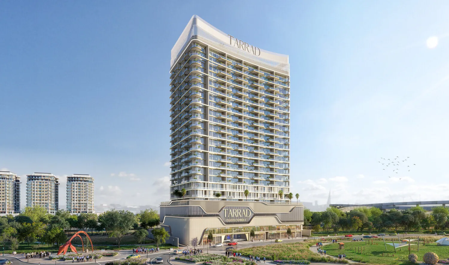 Celesto 4 by Saeed Tarrad Real Estate Development, Dubailand Residence Complex. Render supplied by developer.