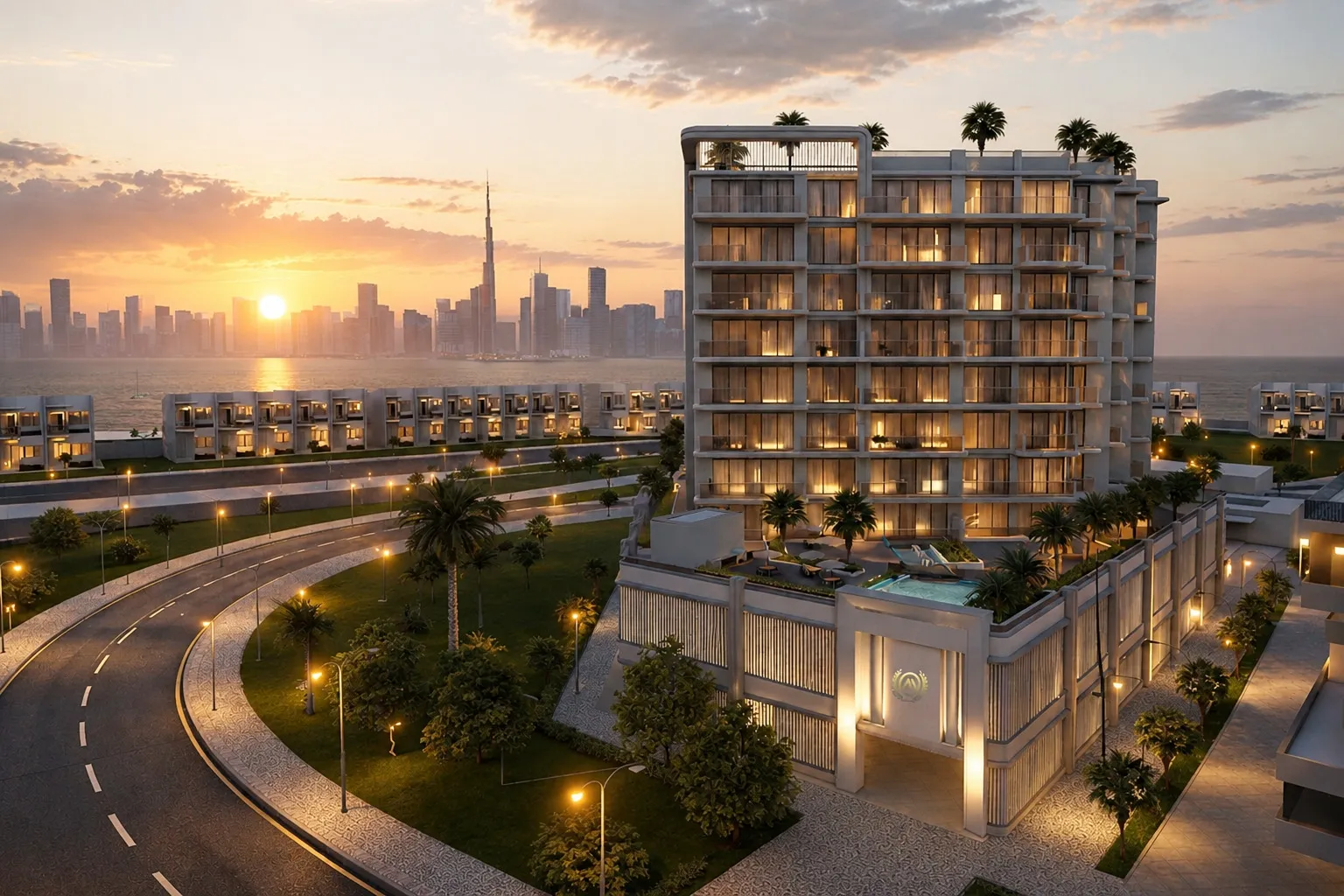 Sea View Residence by Sama Ezdan, Dubai Islands. Render supplied by developer.