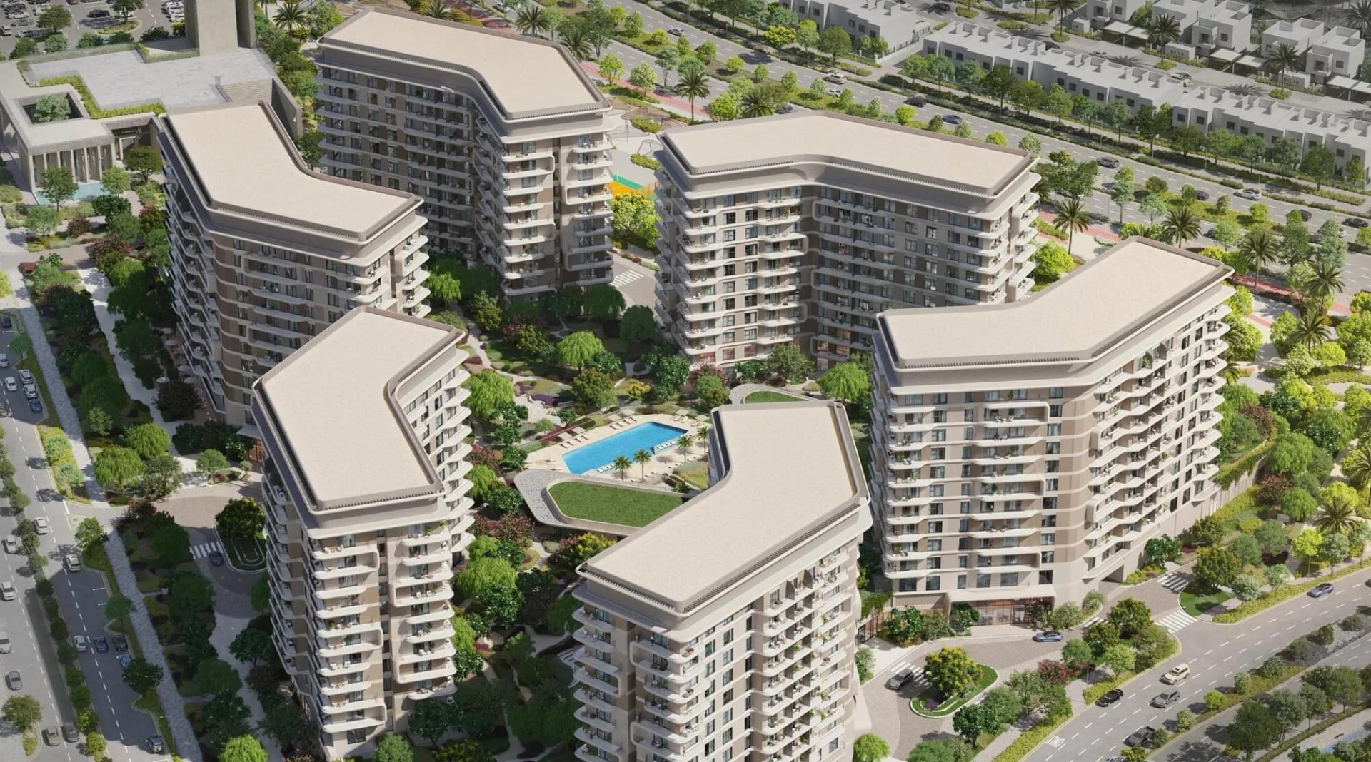 Yas Park Place by Aldar in Yas Island, render supplied by developer