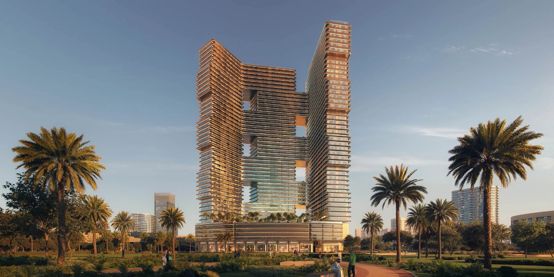 Binghatti Sky Terraces by Binghatti, Dubai Motor City. Render supplied by developer.