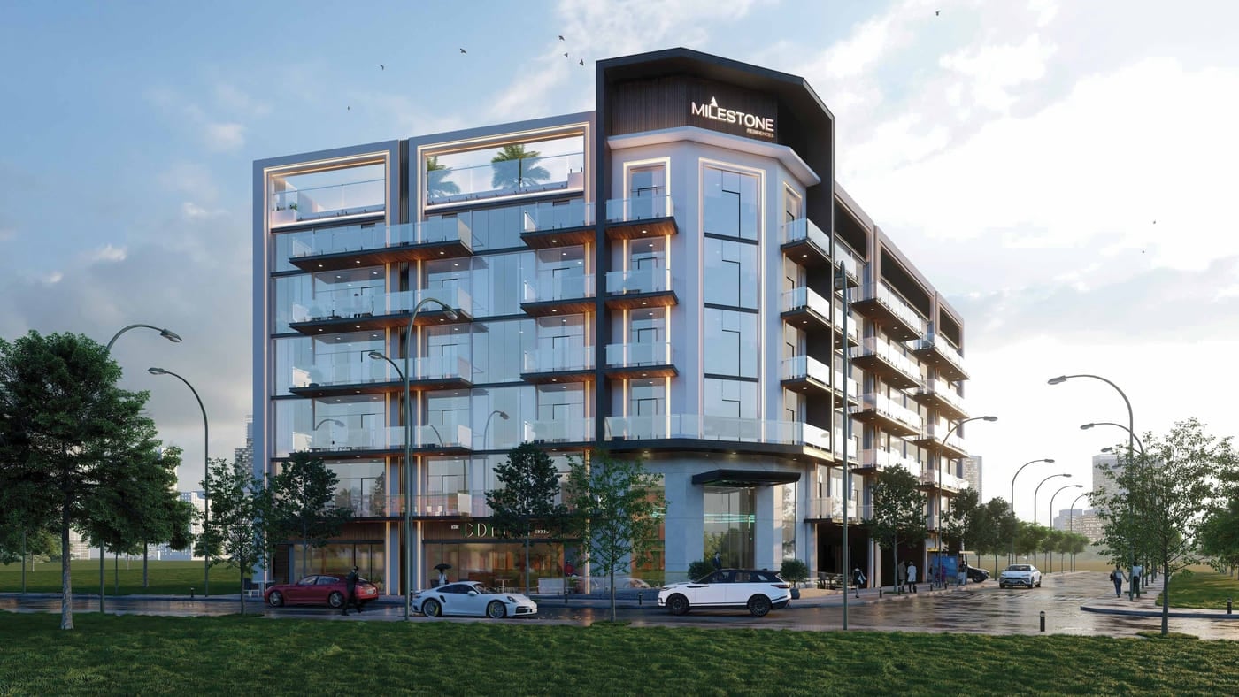 Milestone Residences by Axiom Prime Real Estate Development, JVT (Jumeirah Village Triangle). Render supplied by developer.