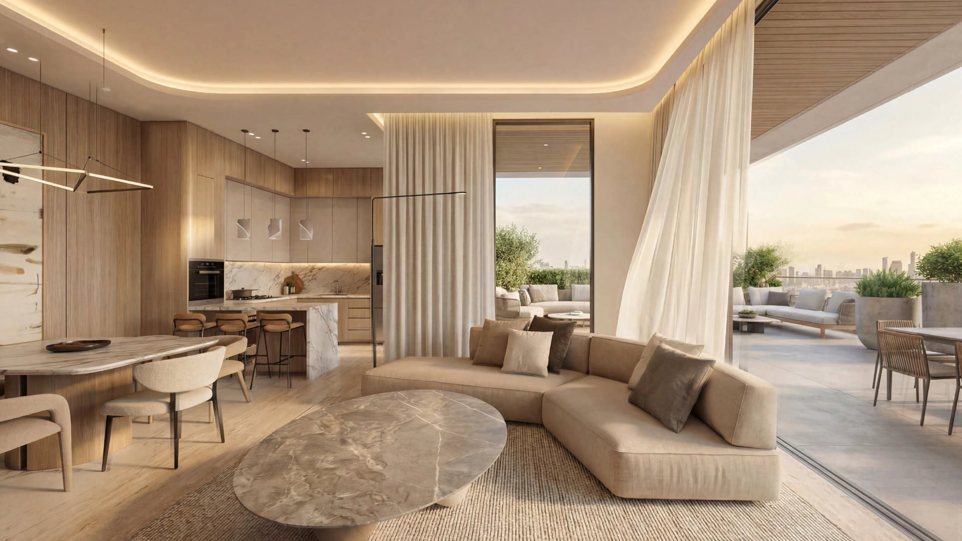 Lunaya Terraces by Zaya, image 9 of 15. Render supplied by developer.