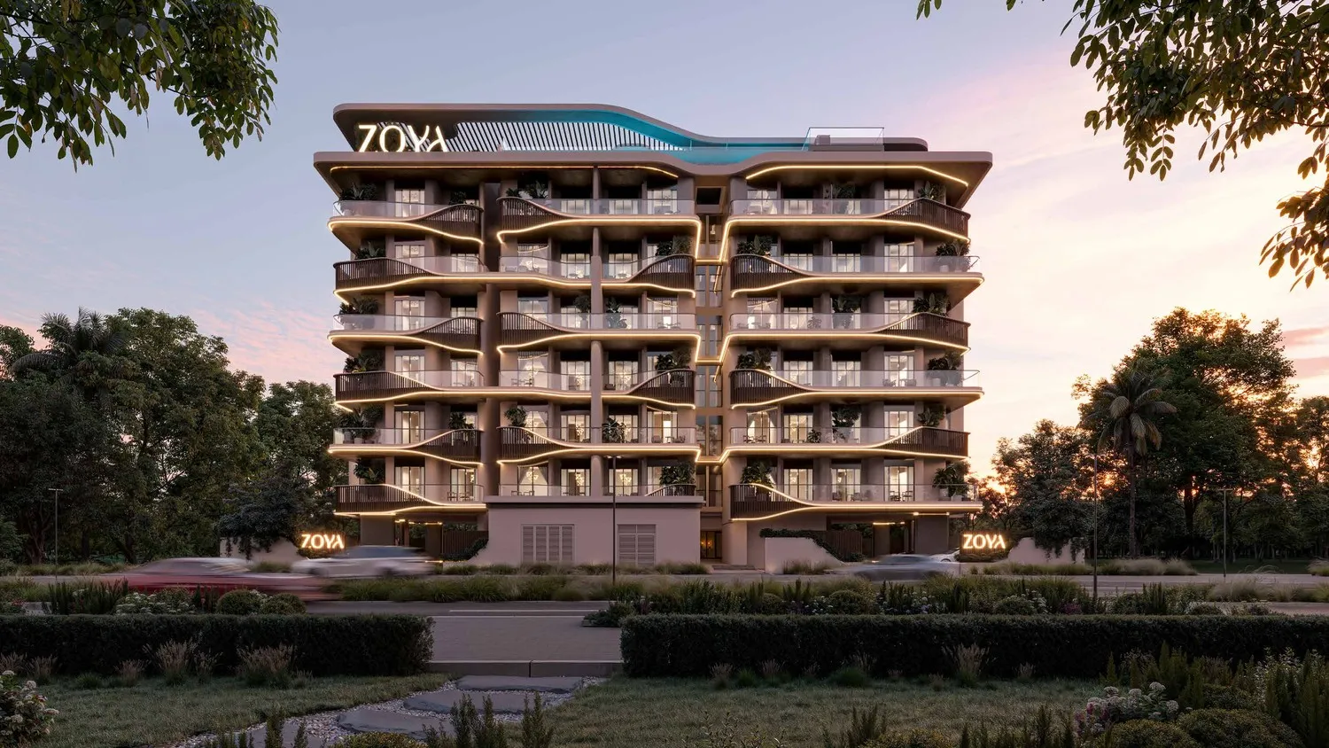 Elinor by Zoya by Zoya Developments, image 2 of 8. Render supplied by developer.