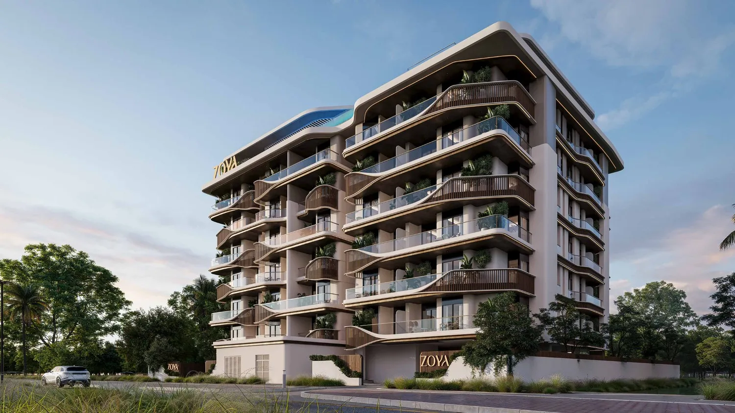 Elinor by Zoya by Zoya Developments, image 4 of 8. Render supplied by developer.