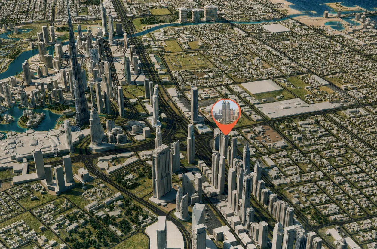 Twin towers by AHS Properties, image 5 of 5. Render supplied by developer.