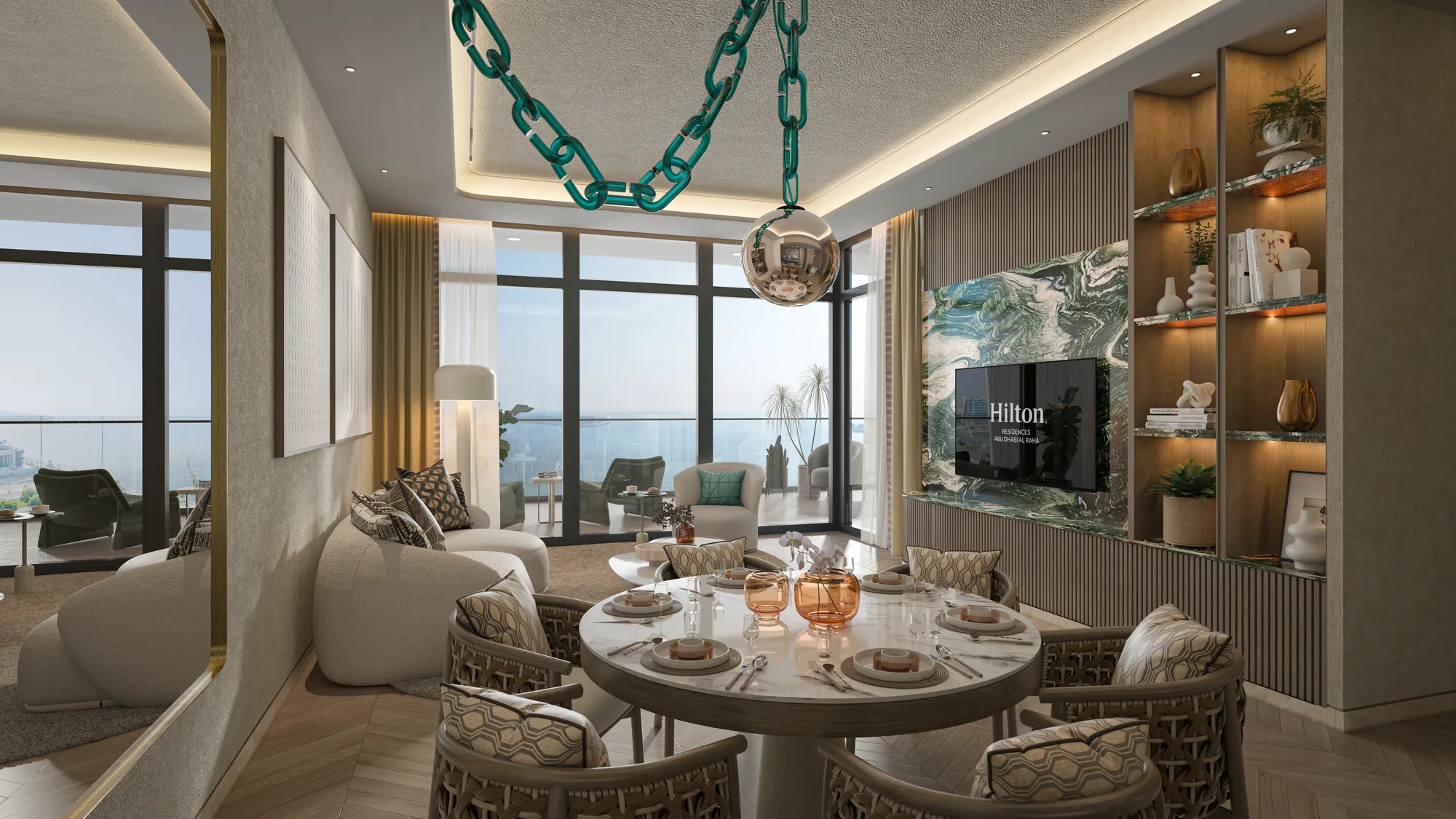 Hilton Residences Abu Dhabi Al Raha by Emirates Developments, image 11 of 14. Render supplied by developer.