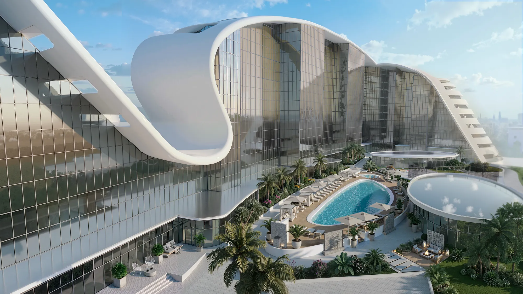 Hilton Residences Abu Dhabi Al Raha by Emirates Developments, image 3 of 14. Render supplied by developer.