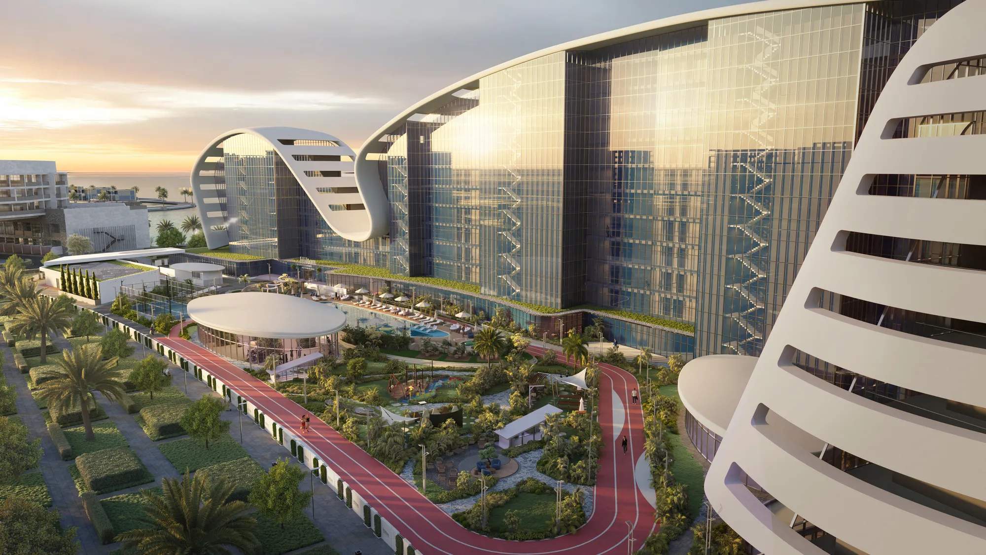 Hilton Residences Abu Dhabi Al Raha by Emirates Developments, image 5 of 14. Render supplied by developer.