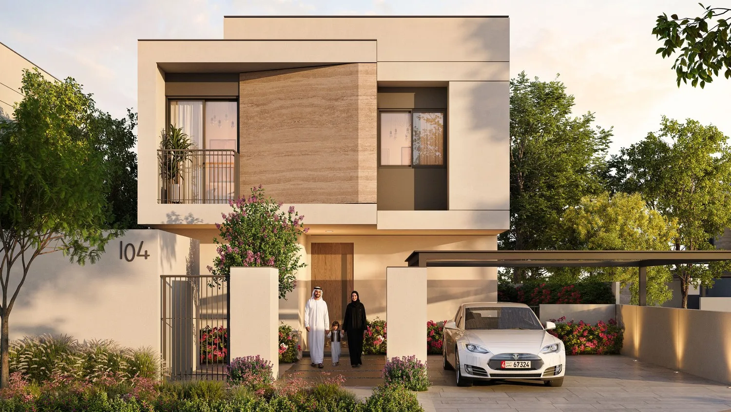 Al Ghadeer Parks by Aldar, image 3 of 8. Render supplied by developer.