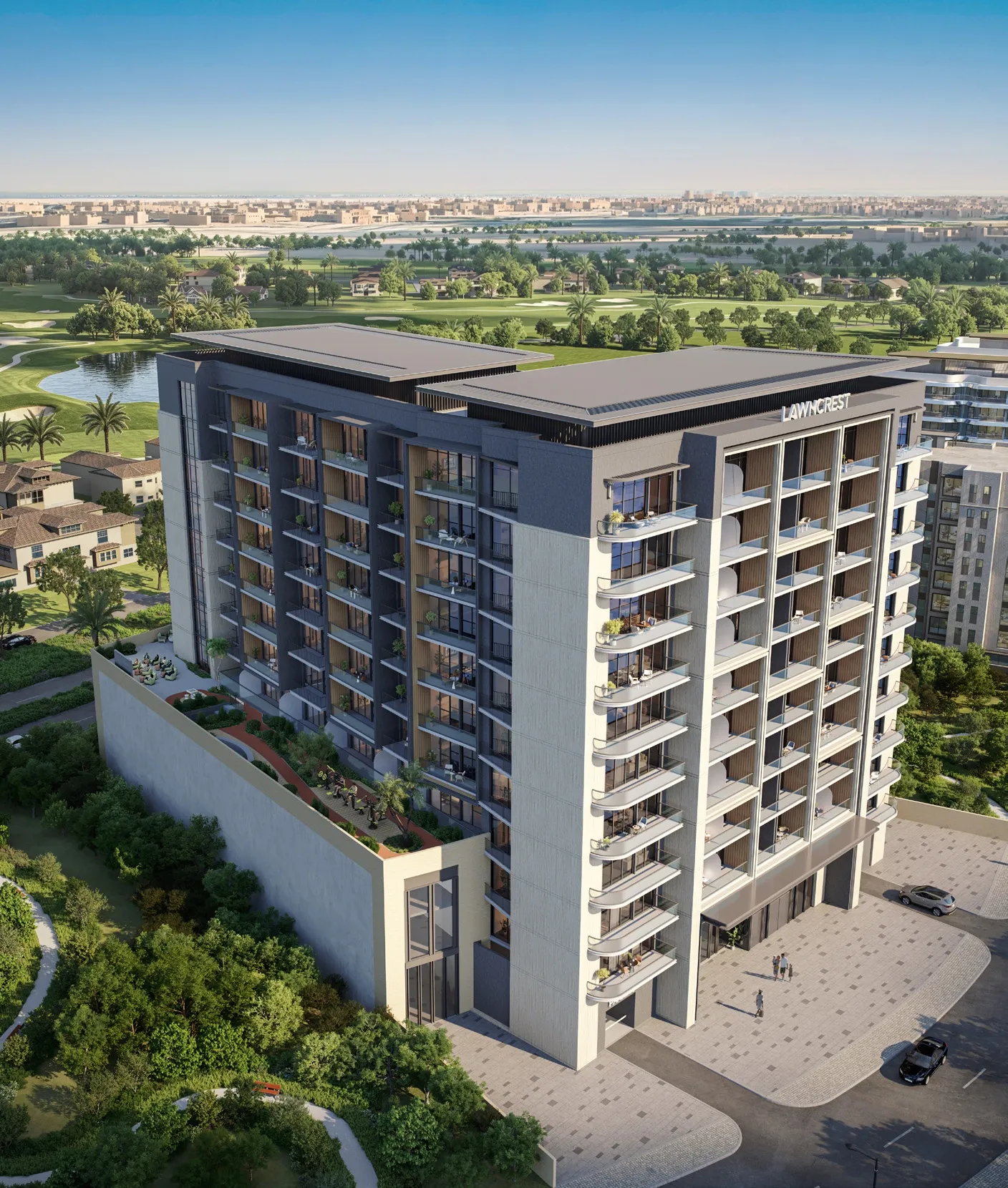 Lawncrest by Zimaya Properties, image 1 of 20. Render supplied by developer.