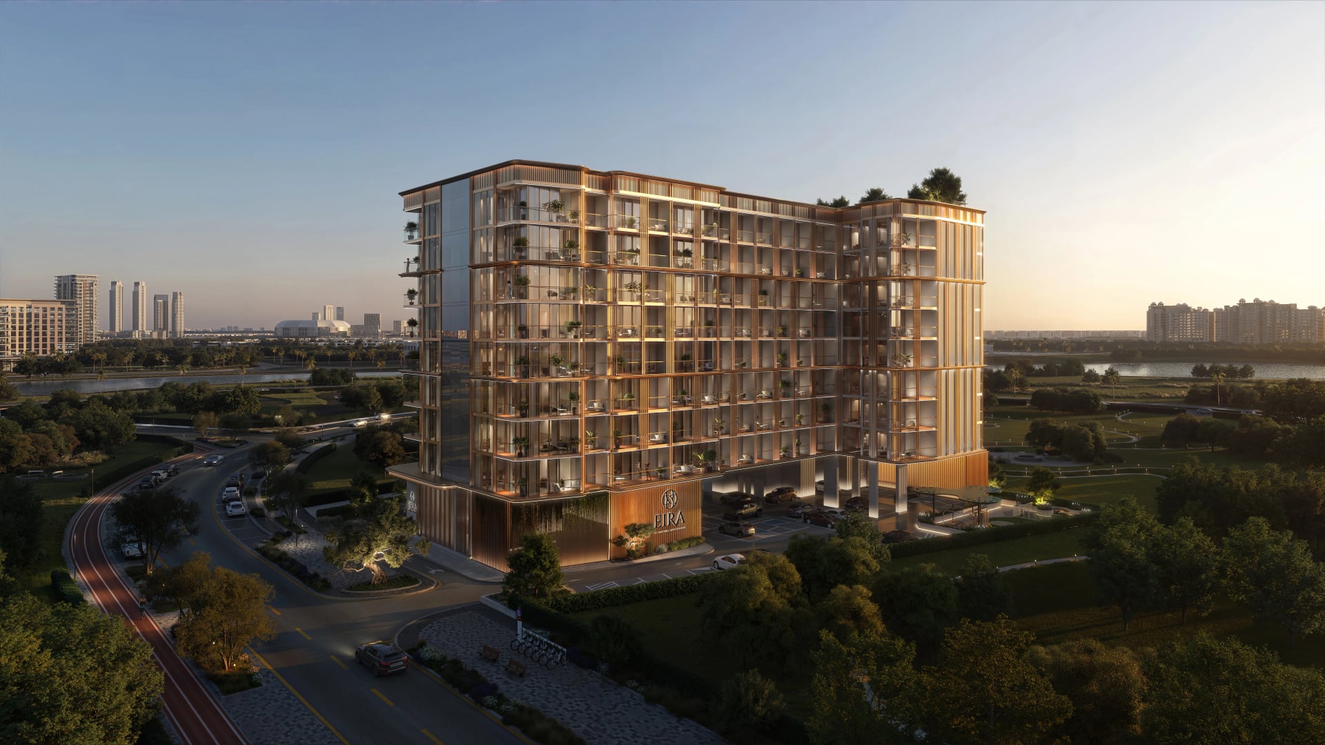 Eira Residence by Neoterra Real Estate Development, Dubai Production City. Render supplied by developer.