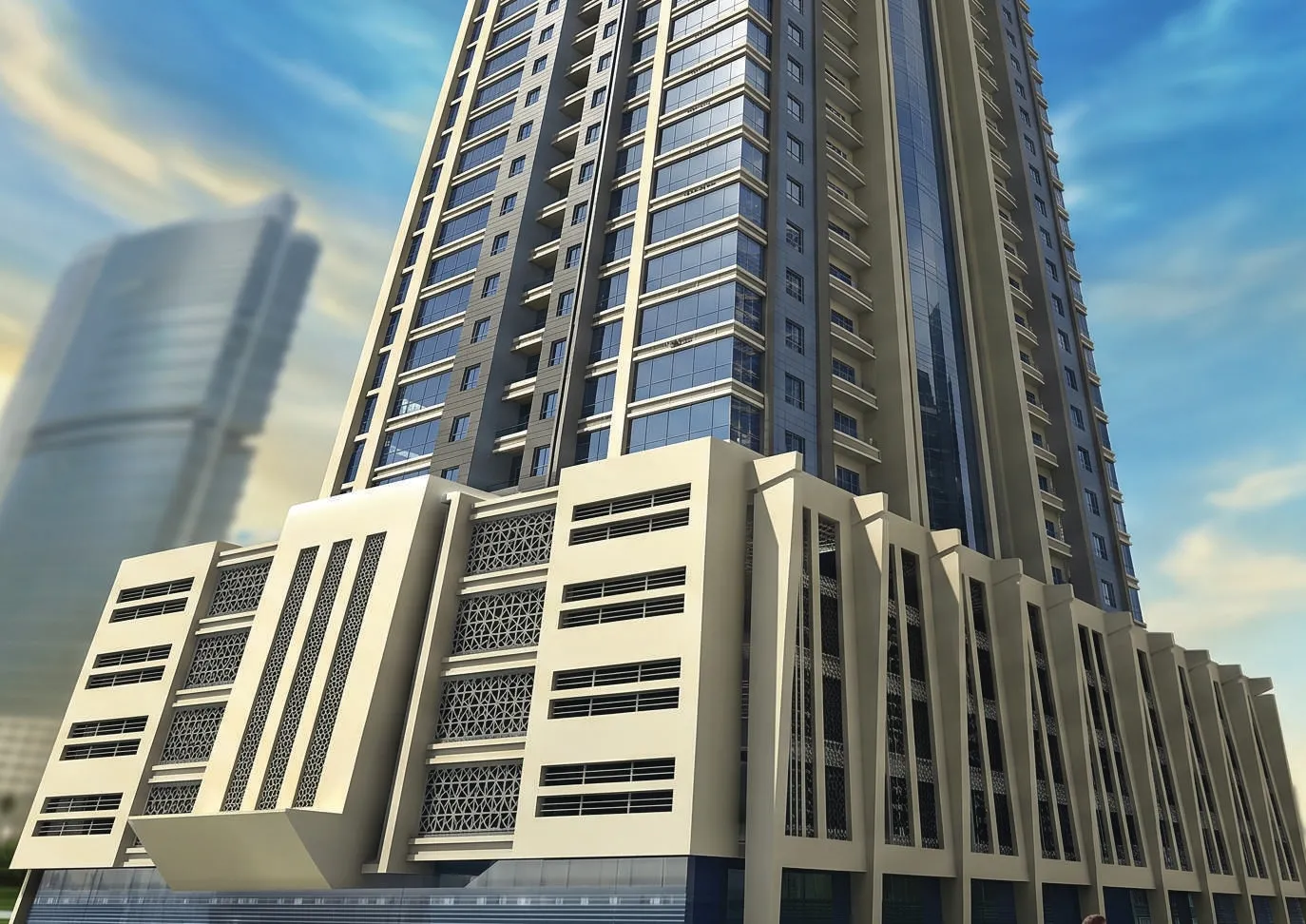 Al Aamra 3 Tower by GJ Properties, image 1 of 5. Render supplied by developer.