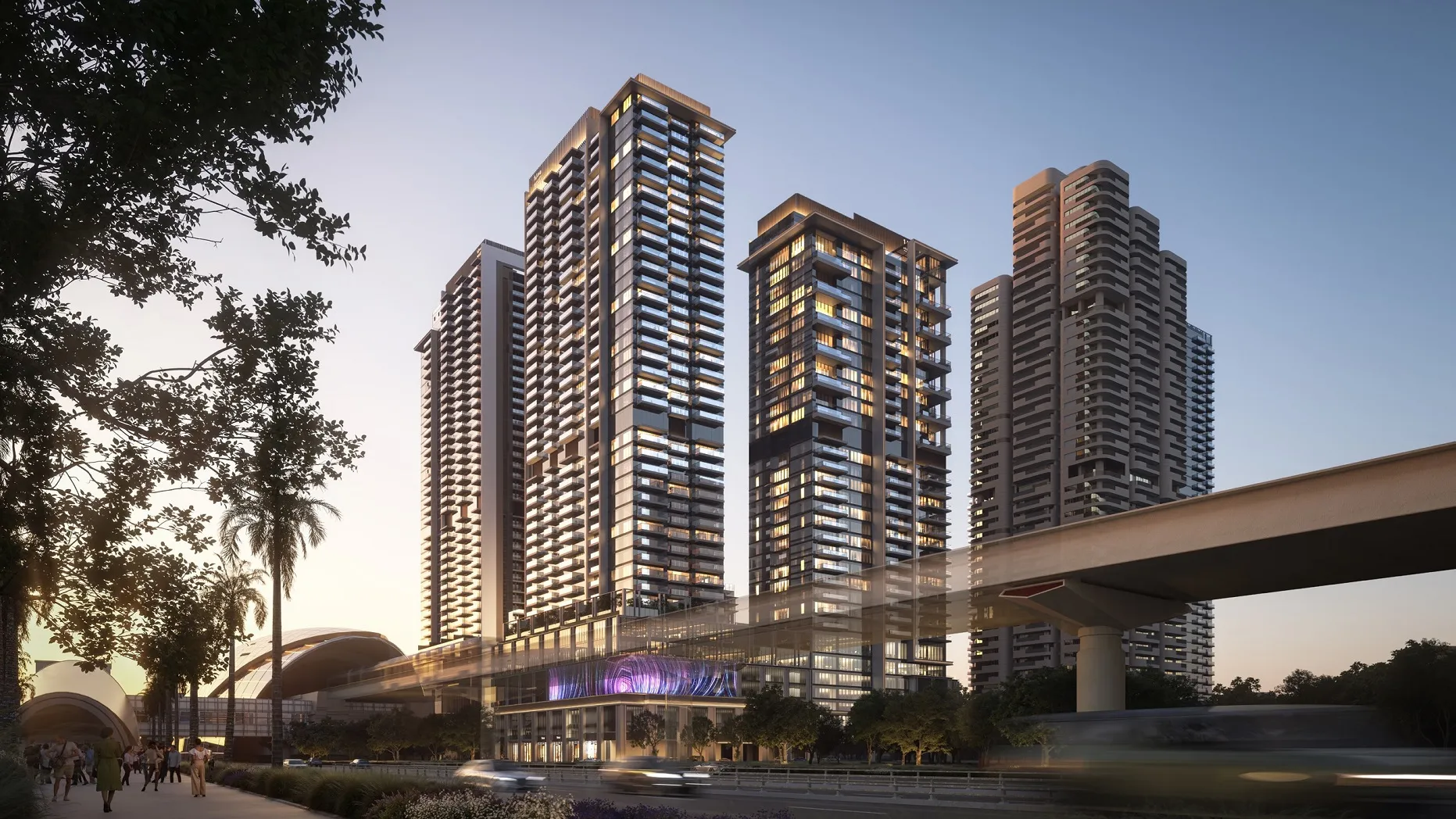 Avenue Park Towers II by Wasl, Al Kifaf. Render supplied by developer.